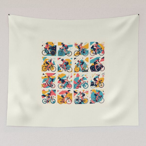 Item preview, modern cycling art designed and sold by Windy-market.