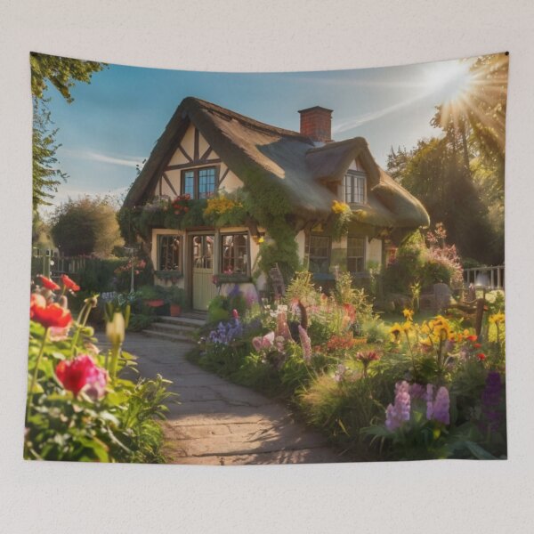 Item preview, Sunny Day Splendor with English Cottage in the Enchanted Garden designed and sold by BlareBlare.
