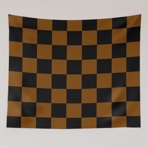 Item preview, Checkered - Black and Chocolate Brown designed and sold by JustPatterns2.