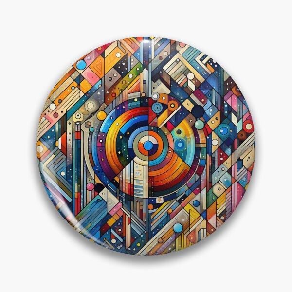 Item preview, a colorful geometric pattern with circles, nested designed and sold by bernhagen.