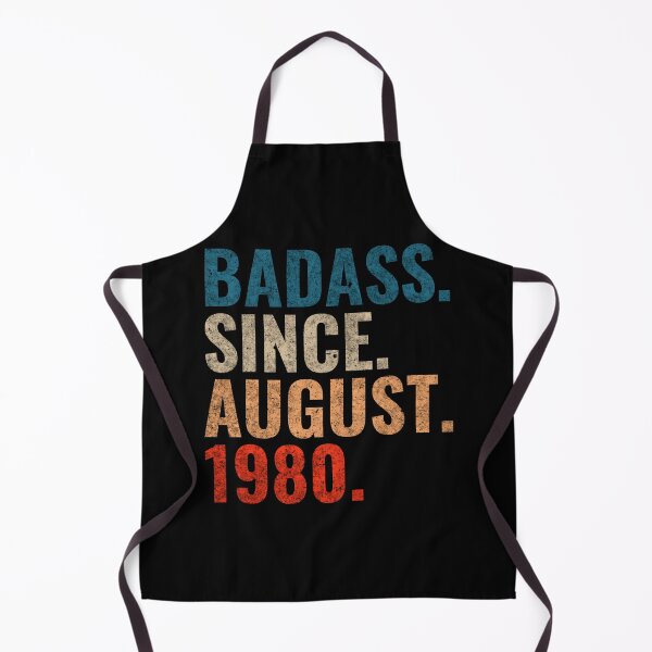 Item preview, Badass since August 1980 Vintage 1980 August birthday gift designed and sold by Teelogic.