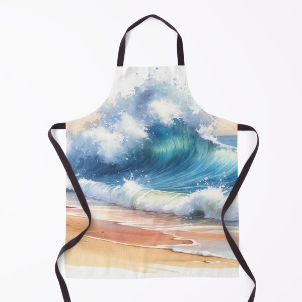 Item preview, Powerful waves crashing onto a calm beach designed and sold by cj-digital.