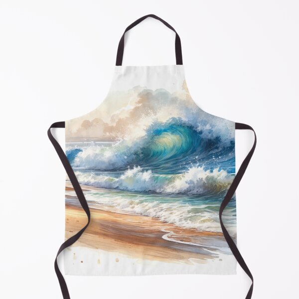 Item preview, Powerful waves breaking on a calm beach designed and sold by cj-digital.