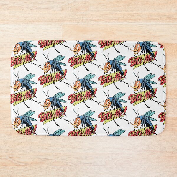 Item preview, Bite Me! Says the Cartoon Mosquito with Big Eyes and Sharp Teeth designed and sold by SplashTastic.