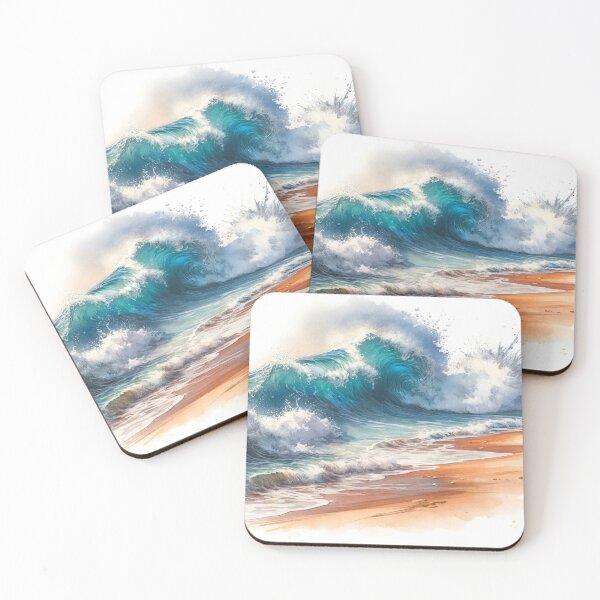 Item preview, Dynamic waves on an abstract beach designed and sold by cj-digital.