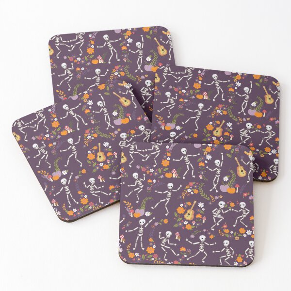 Item preview, Halloween Barn Dance - orange and lilac on dark purple by Cecca Designs designed and sold by Cecca-Designs.