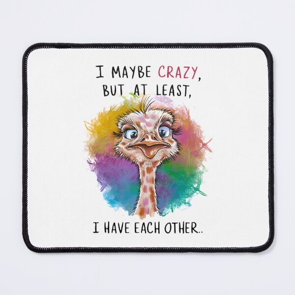 Item preview, Silly Ostrich, Funnyfits70, Silly, Humor, Funny, Wildlife, Animal, Quirky, Identity, Self, Reflection designed and sold by FunnyFits70.