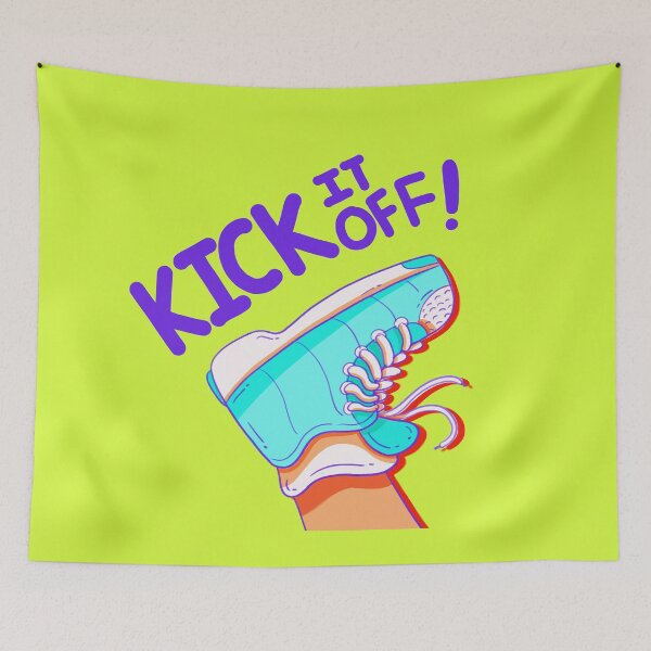Item preview, Green KICK IT OFF!  Illustration Design  designed and sold by keepsketching.