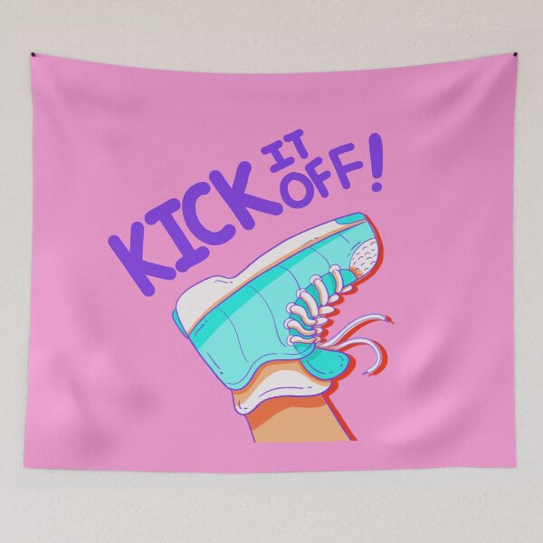 Item preview, Pink KICK IT OFF!  Illustration Design  designed and sold by keepsketching.