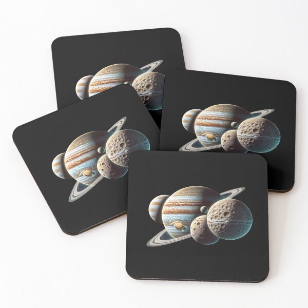 Item preview, Jupiter and Galilean Moons Fantasy Space art designed and sold by Taans-Creation.