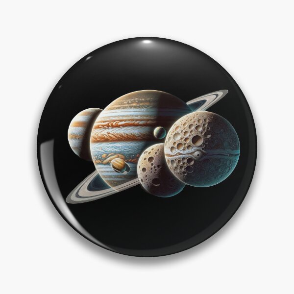 Item preview, Jupiter and Galilean Moons Fantasy Space art designed and sold by Taans-Creation.