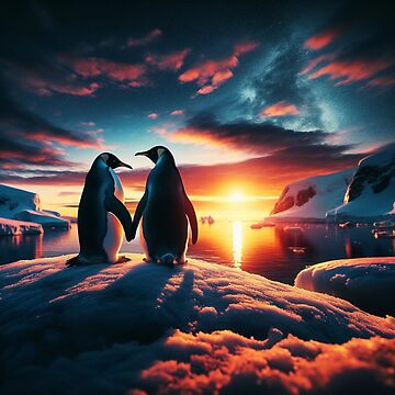 Artwork thumbnail, Penguins in Love by LenCarol