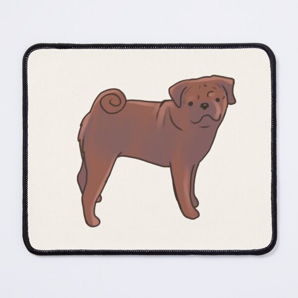 Item preview, Brown Pug illustration  designed and sold by Artofmayara.