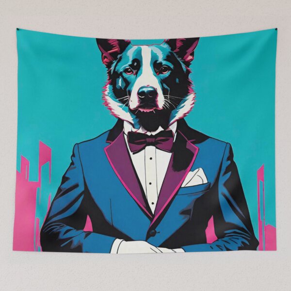 Item preview, Dapper Dog in a Tuxedo designed and sold by GrizzlyCollective.