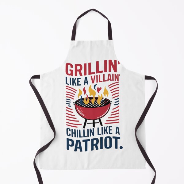 Item preview, Grillin’ like a villain, chillin’ like a patriot. designed and sold by 123ks.