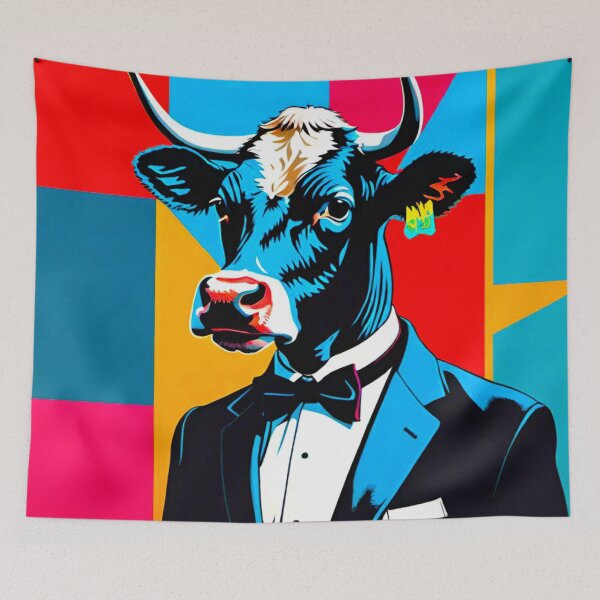 Item preview, The Dapper Bovine: Cow in a Tuxedo designed and sold by GrizzlyCollective.