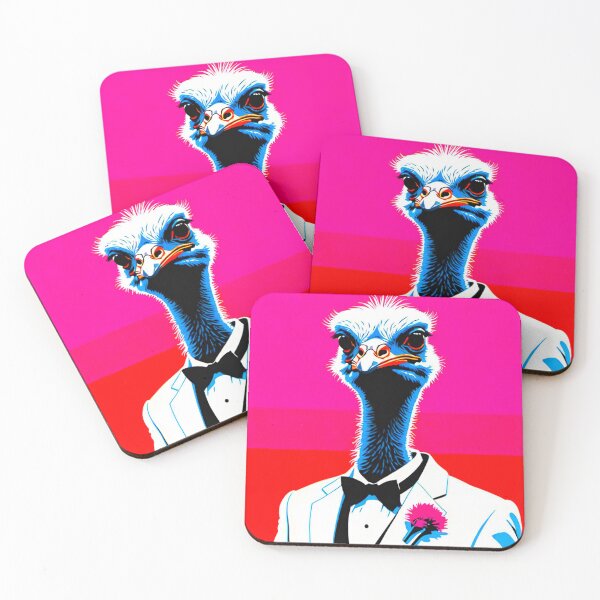 Item preview, The Elegant Ostrich: Ostrich in a White Tuxedo designed and sold by GrizzlyCollective.