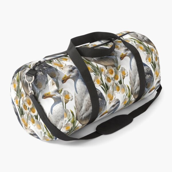 Item preview, A California Gull Surrounded By Sego Lily Flowers Pattern designed and sold by taiche.