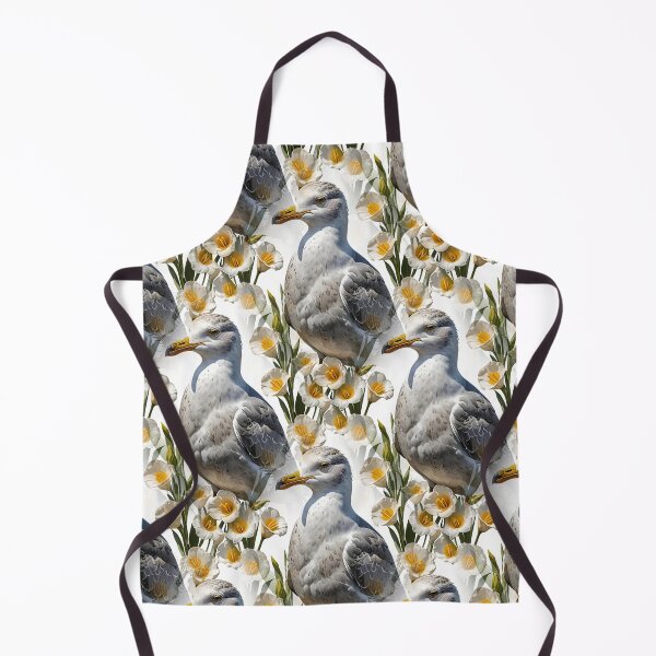 Item preview, A California Gull Surrounded By Sego Lily Flowers Pattern designed and sold by taiche.
