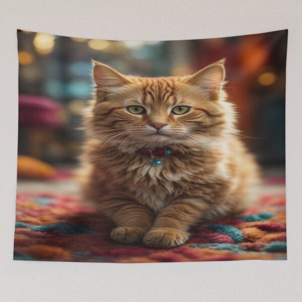 Item preview, Whimsy of the Playful Cat designed and sold by Enchanting Art Vista.