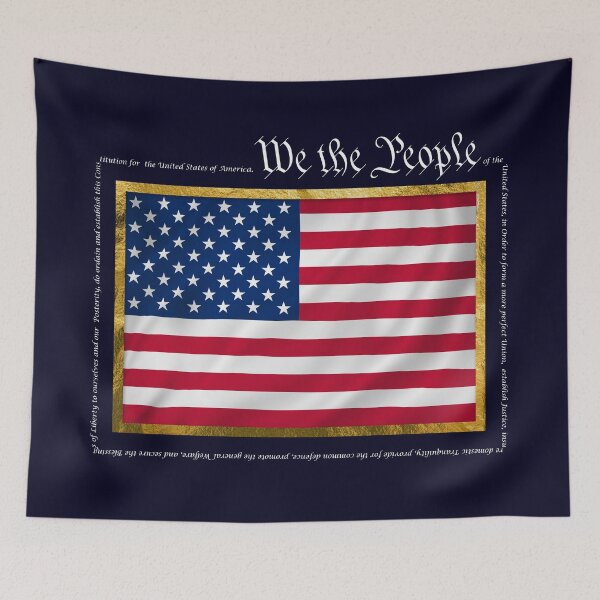 Item preview, We The People, Independence Day American Flag and United States Constitution Declaration designed and sold by TQDitty.
