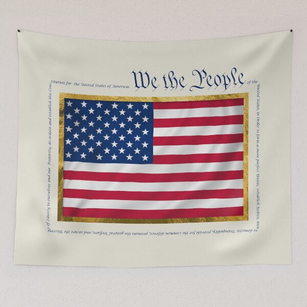Item preview,  We The People, Independence Day American Flag and United States Constitution Declaration designed and sold by TQDitty.
