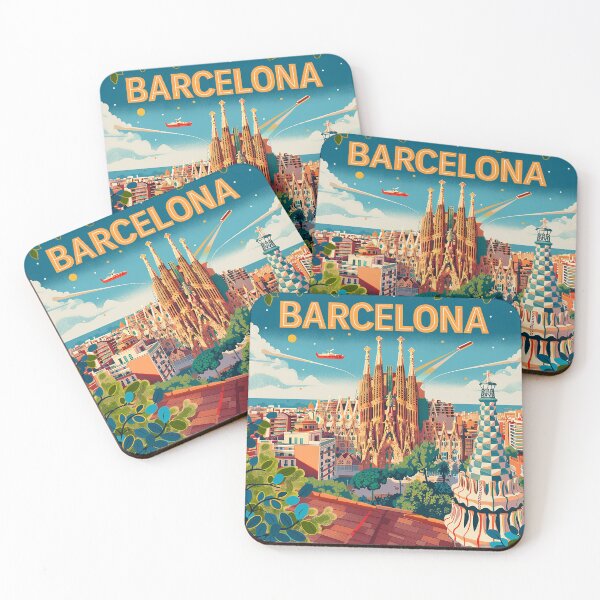 Item preview, Retro Barcelona Illustration  designed and sold by nomiraclehere.
