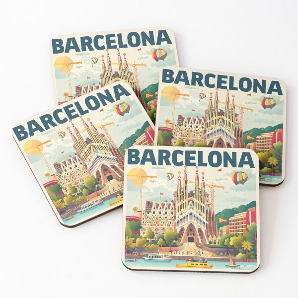Item preview, Retro Barcelona Illustration  designed and sold by nomiraclehere.