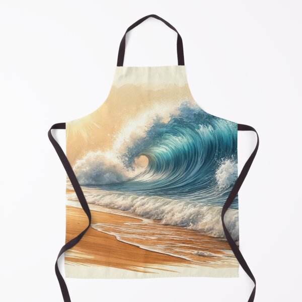 Item preview, Tubular waves breaking on sunny beach designed and sold by cj-digital.