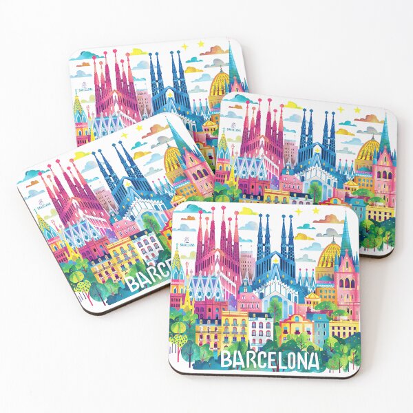 Item preview, Retro Barcelona Illustration  designed and sold by nomiraclehere.