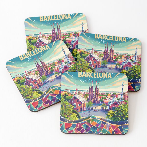 Item preview, Retro Barcelona Illustration  designed and sold by nomiraclehere.