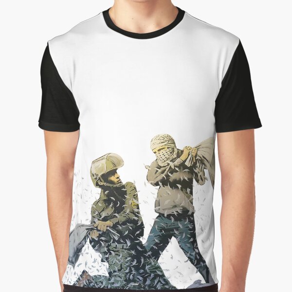 Item preview, Banksy - Pillow Fight designed and sold by URBANZ.