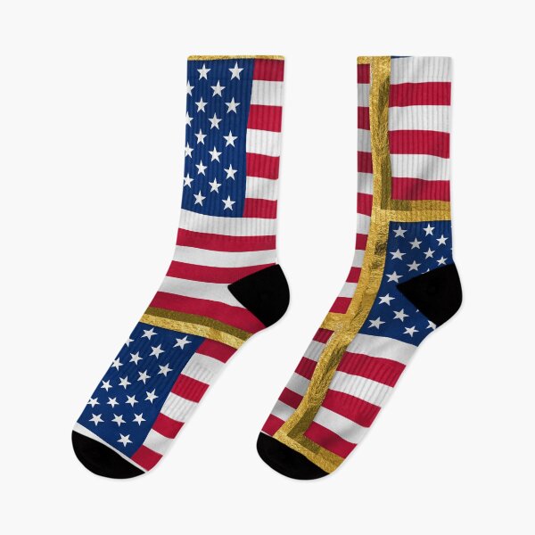 Item preview, Independence Day American Flag with Gold Foil Border designed and sold by TQDitty.