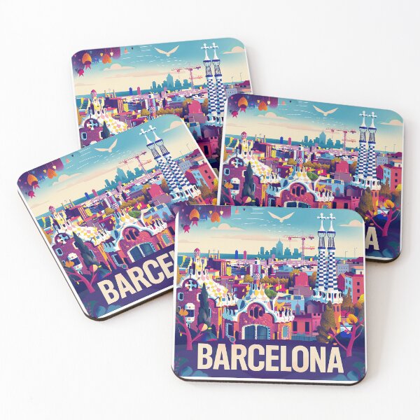 Item preview, Retro Barcelona Illustration  designed and sold by nomiraclehere.