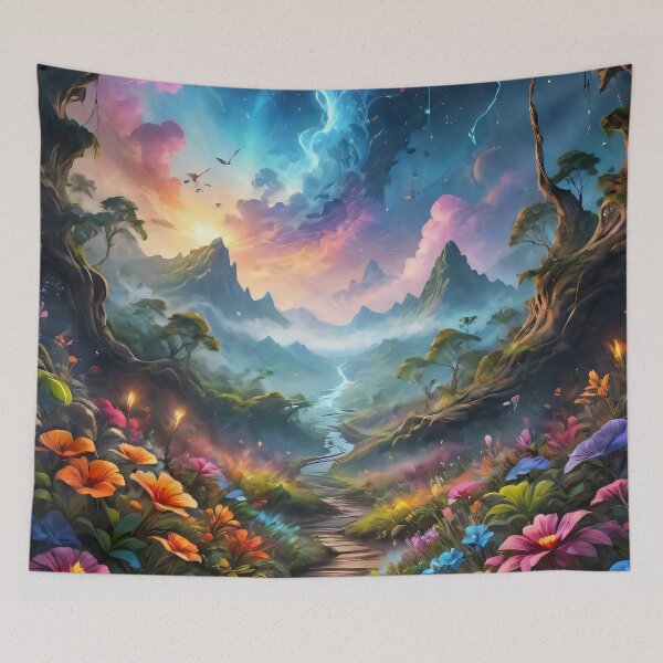 Item preview,  Enchanted Floral Mountain & Landscape designed and sold by ByteyCreatives.
