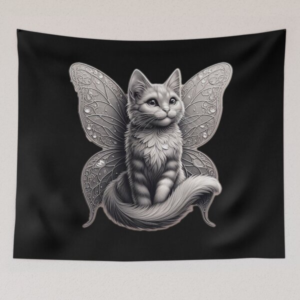 Item preview, Fairy Cat with Fairy Wings Shirt Design #3 designed and sold by Your Inner Axis.