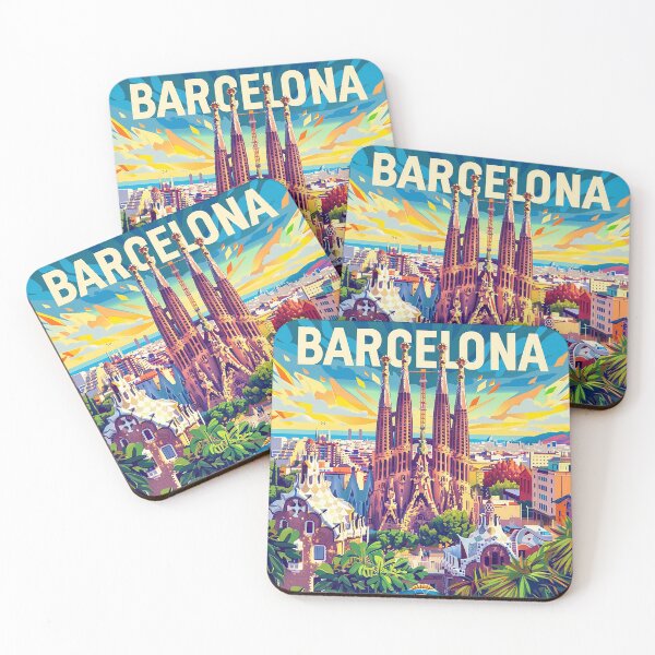 Item preview, Retro Barcelona Illustration  designed and sold by nomiraclehere.