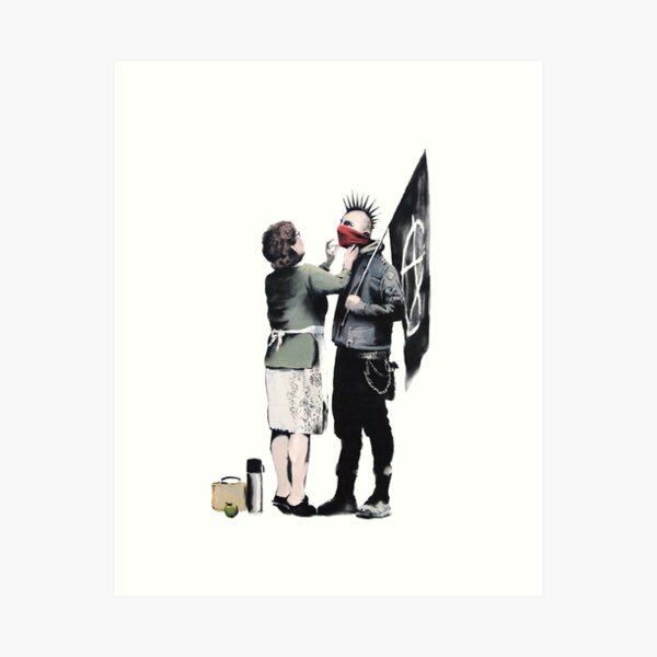 Aperçu de l'œuvre Banksy - Maman punk créée et vendue par URBANZ.