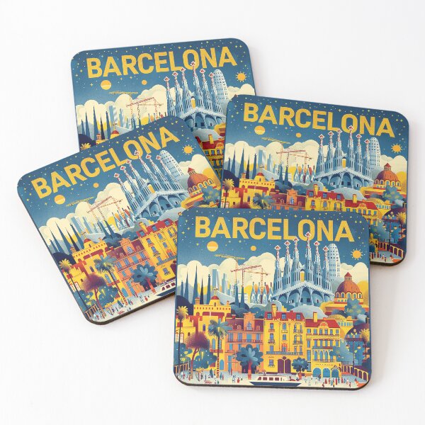 Item preview, Retro Barcelona Illustration  designed and sold by nomiraclehere.