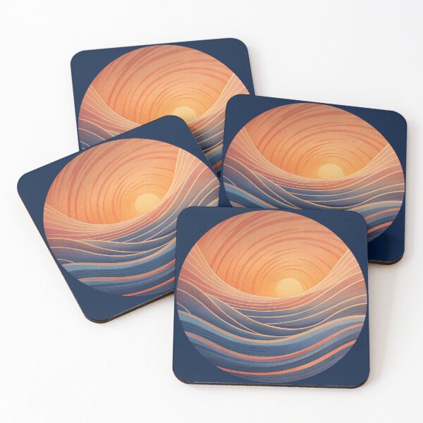 Item preview, Sun and Sea Waves - Sun with Ocean Waves Horizon Abstract Summer Design designed and sold by Lovekica.
