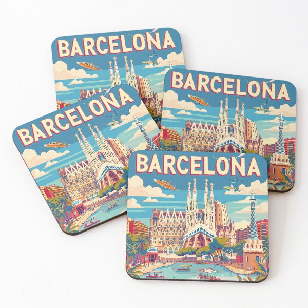 Item preview, Retro Barcelona Illustration  designed and sold by nomiraclehere.