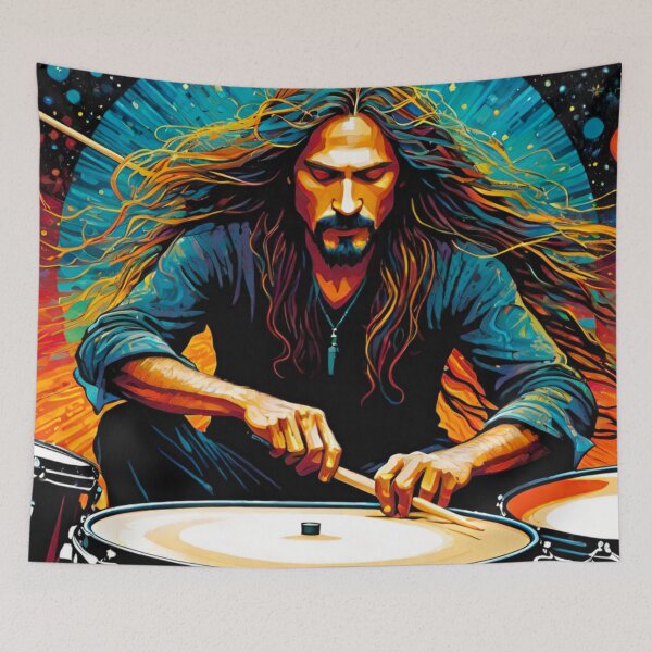 Item preview, Wild Rhythms: Vibrant Drummer’s Colorful Beat designed and sold by GrizzlyCollective.