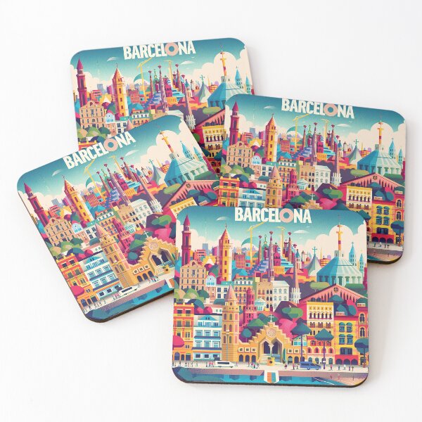 Item preview, Retro Barcelona Illustration  designed and sold by nomiraclehere.
