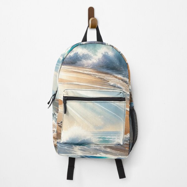 Item preview, Crashing Waves Watercolor Beach Bright Sun designed and sold by cj-digital.