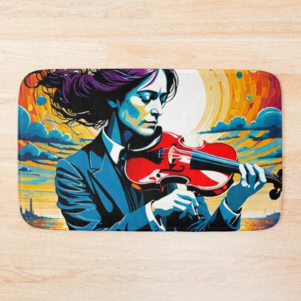 Item preview, Riverside Melodies: Serene Violinist by the River designed and sold by GrizzlyCollective.