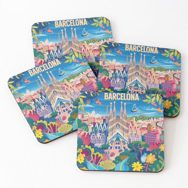 Item preview, Retro Barcelona Illustration  designed and sold by nomiraclehere.