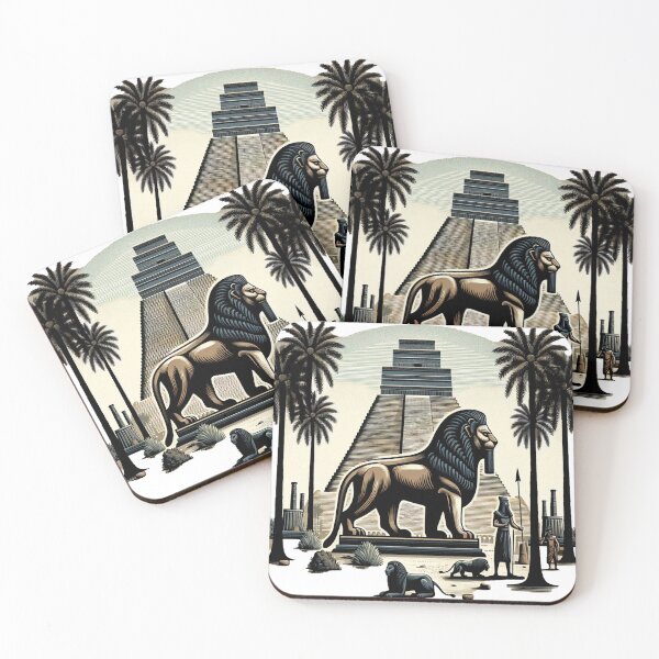 Item preview, Lion of Babylon, Mesopotamia, warrior, palm trees, river designed and sold by Redbdon.