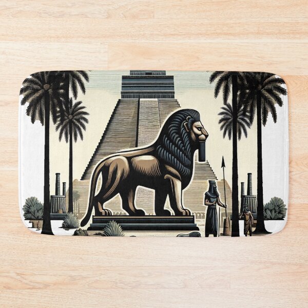 Item preview, Lion of Babylon, Mesopotamia, warrior, palm trees, river designed and sold by Redbdon.