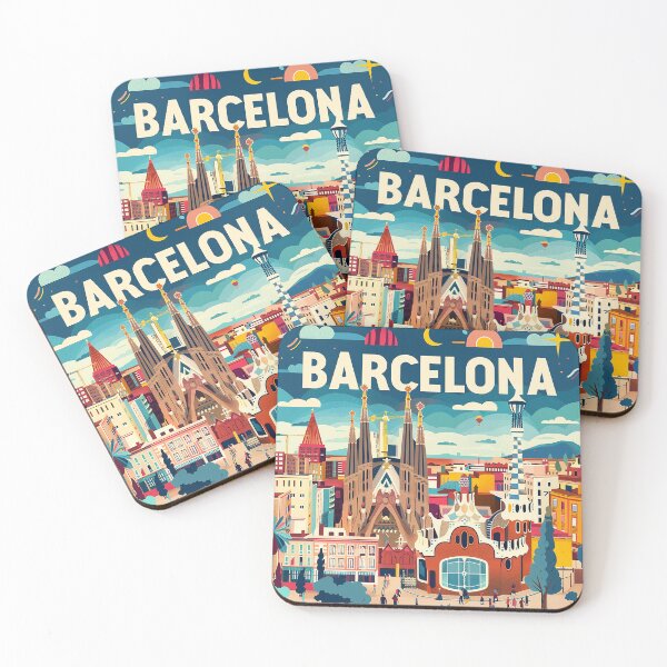 Item preview, Retro Barcelona Illustration  designed and sold by nomiraclehere.