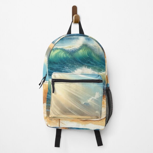 Item preview, Watercolor Painting Waves Beach Sun Light designed and sold by cj-digital.
